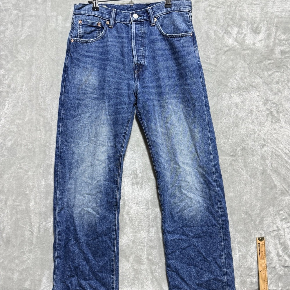 Gap '90s Loose Fit Jeans Mens 30x32 Blue Whiskering Denim Mid Rise Straight Leg